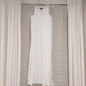 White Linen long JCrew Dress